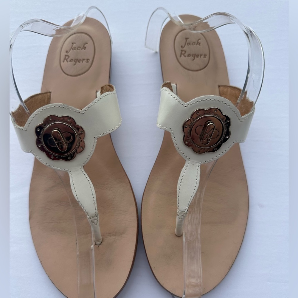 Jack Rogers White Larissa Flip Flop Thong Sandals Size 8.5 M - Picture 10 of 10